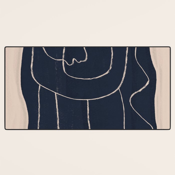 Abstract line art Figure Desk Mat Gallery Image 3