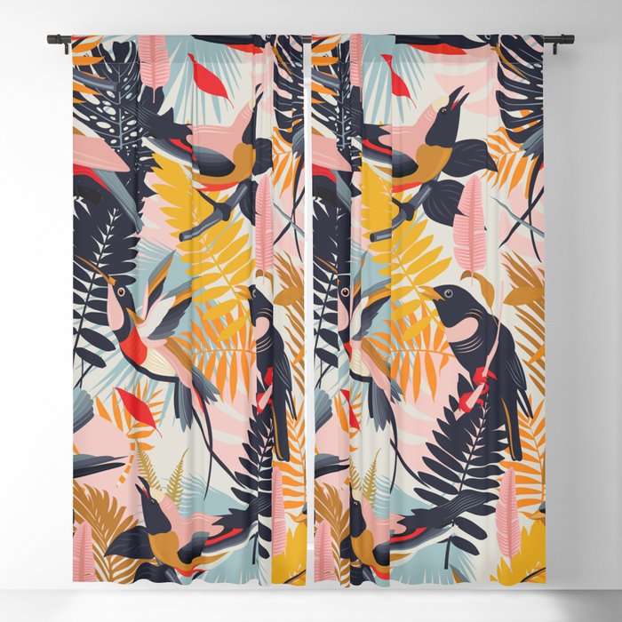 Paradise Birds II. Window Curtain Gallery Image 1