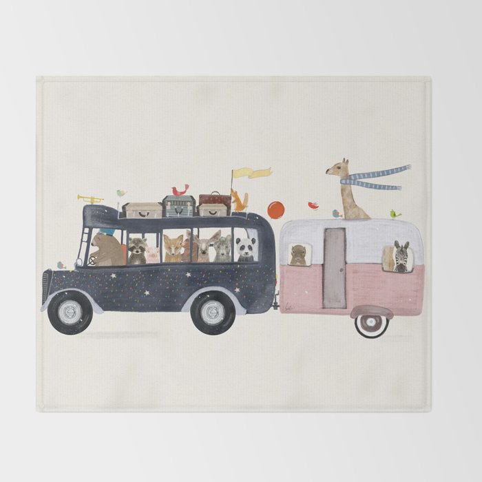 the magical mystery tour Throw Blanket Gallery Image 2