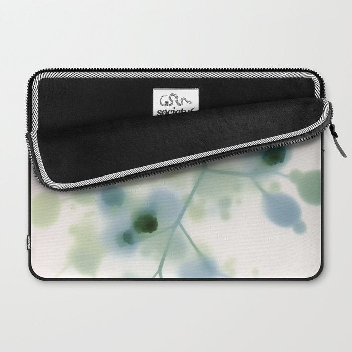 Sage Green Soft Botanical Laptop Sleeve Gallery Image 2