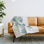 Sage Green Soft Botanical Throw Blanket Gallery Image 1
