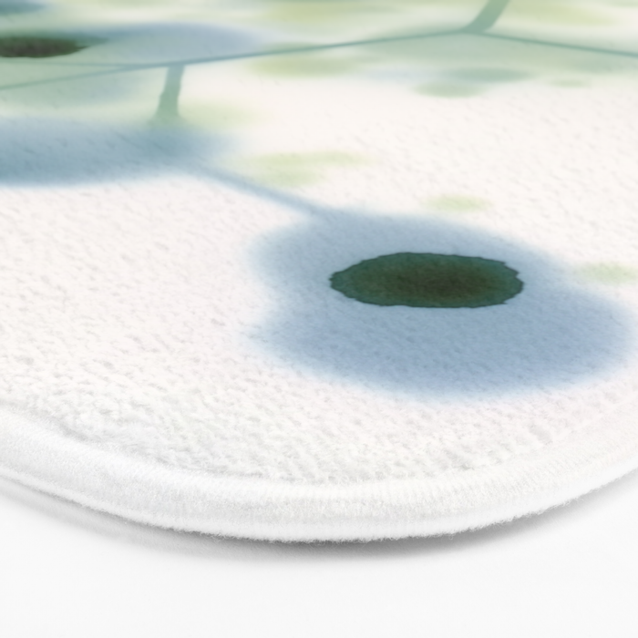 Sage Green Soft Botanical Bath Mat Gallery Image 3