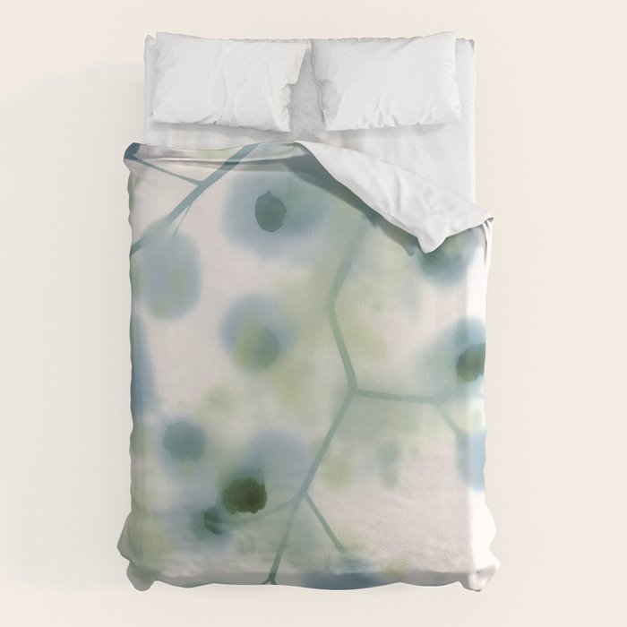 Sage Green Soft Botanical Duvet Cover Gallery Image 6