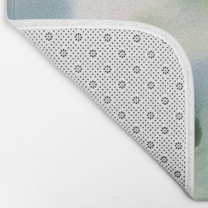 Sage Green Soft Botanical Bath Mat Gallery Image 2