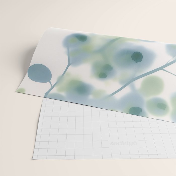 Sage Green Soft Botanical Wrapping Paper Gallery Image 2