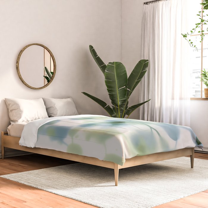 Sage Green Soft Botanical Comforter Gallery Image 2