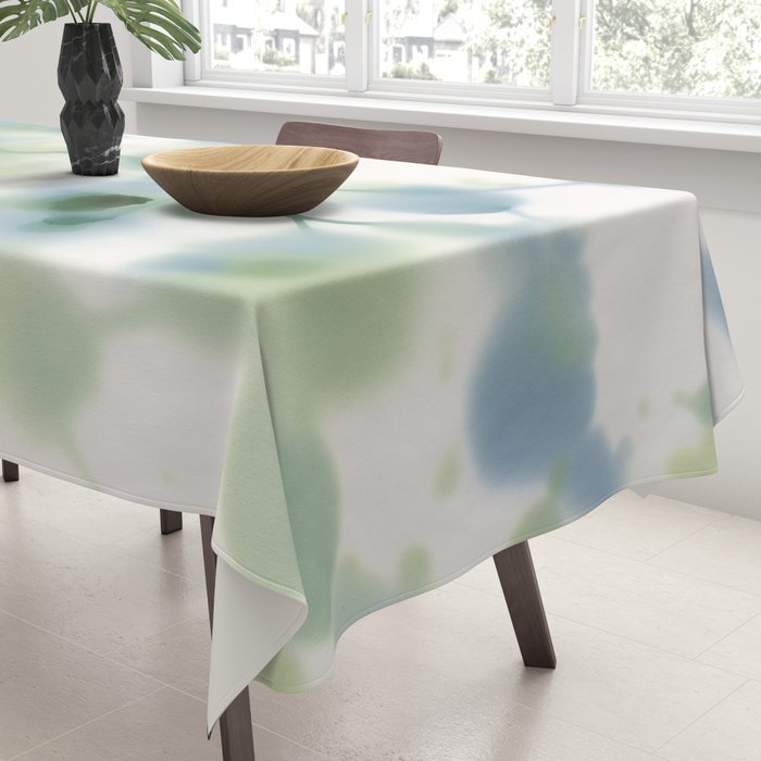 Sage Green Soft Botanical Tablecloth Gallery Image 3