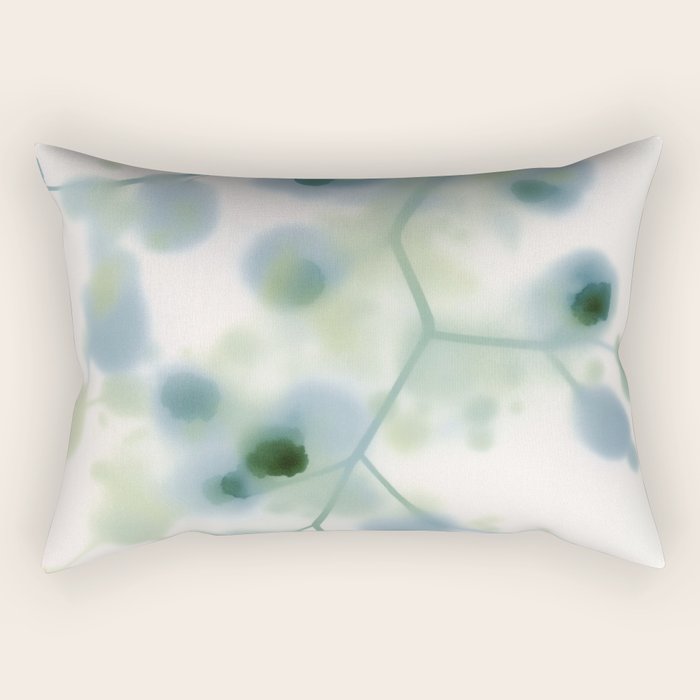Sage Green Soft Botanical Rectangular Pillow Gallery Image 1