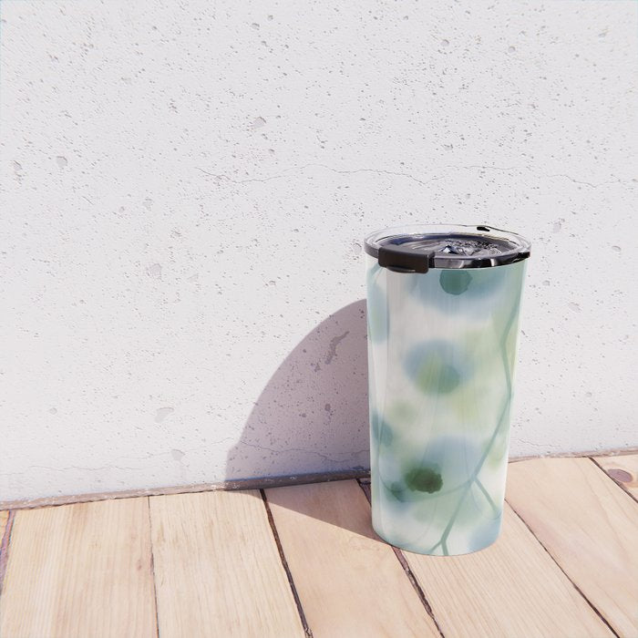 Sage Green Soft Botanical Travel Mug Gallery Image 4