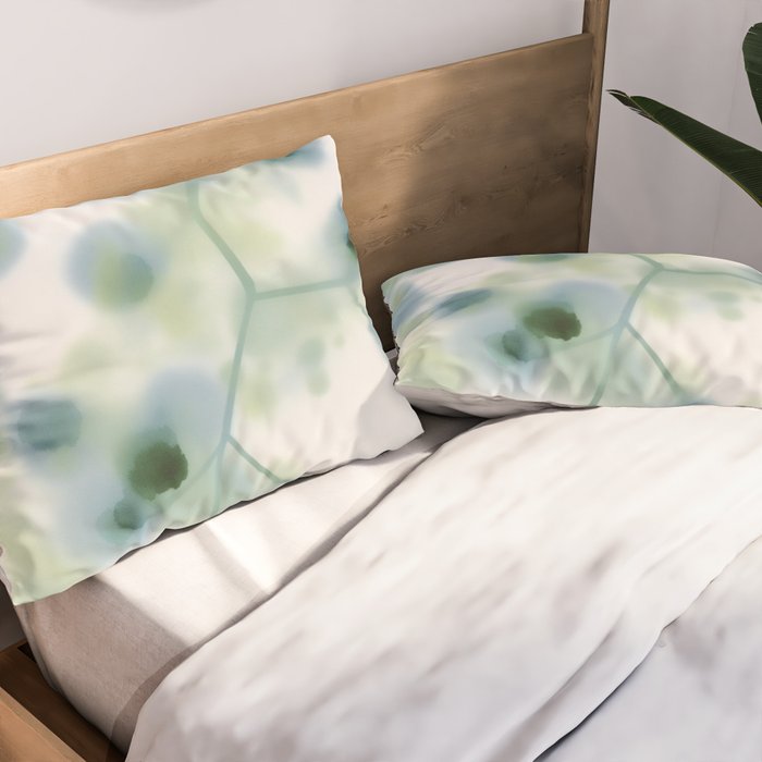 Sage Green Soft Botanical Pillow Sham Gallery Image 2
