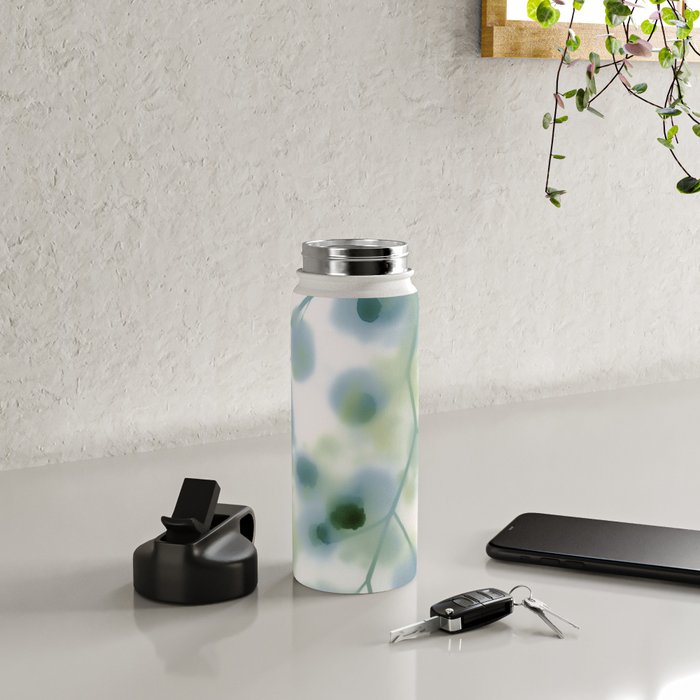 Sage Green Soft Botanical Water Bottle Gallery Image 4