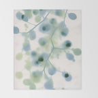 Sage Green Soft Botanical Throw Blanket Gallery Image 2