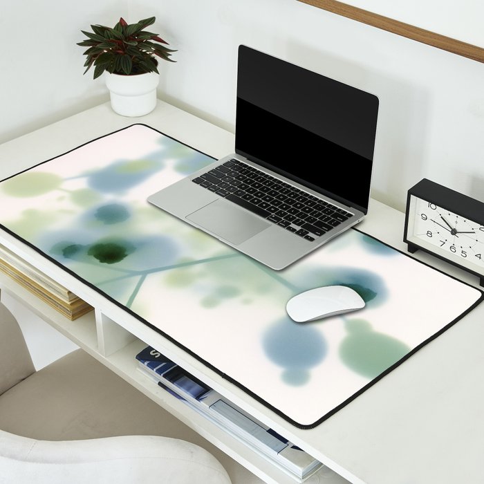 Sage Green Soft Botanical Desk Mat Gallery Image 2
