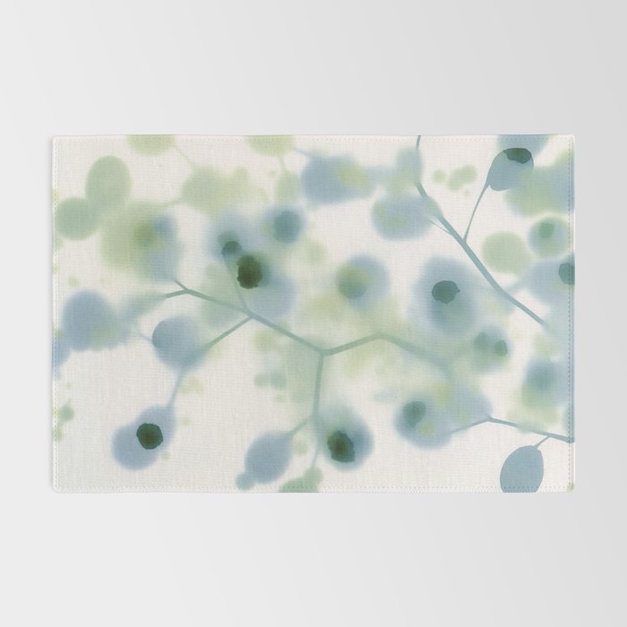 Sage Green Soft Botanical Rug Gallery Image 2