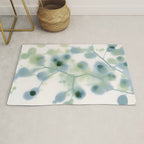 Sage Green Soft Botanical Rug Gallery Image 1