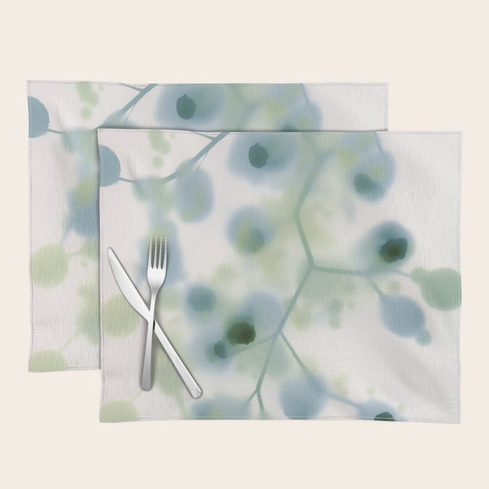 Sage Green Soft Botanical Placemat Gallery Image 1