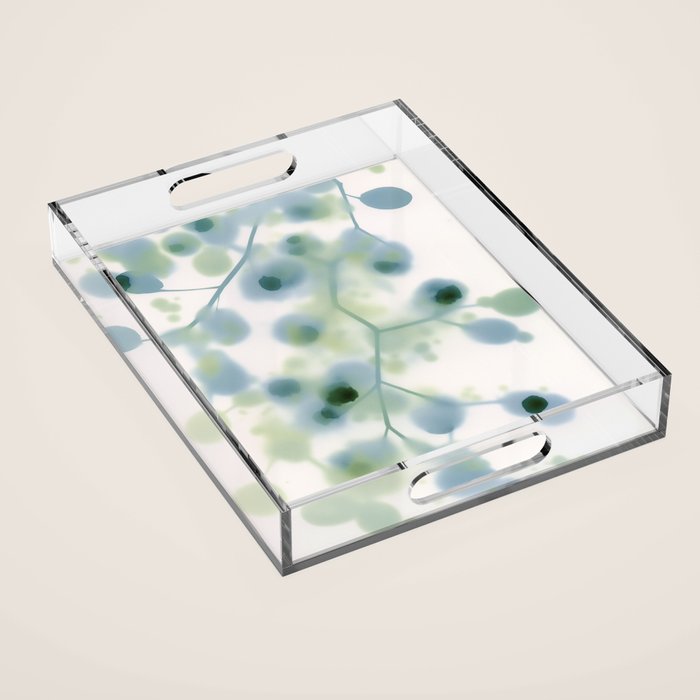Sage Green Soft Botanical Acrylic Tray Gallery Image 1