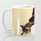Aoyama Masaharu Black Skinny Cat Japanese Woodblock Print East Asian Art Coffee Mug Gallery Image 3