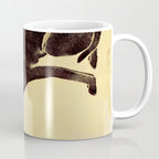 Aoyama Masaharu Black Skinny Cat Japanese Woodblock Print East Asian Art Coffee Mug Gallery Image 1