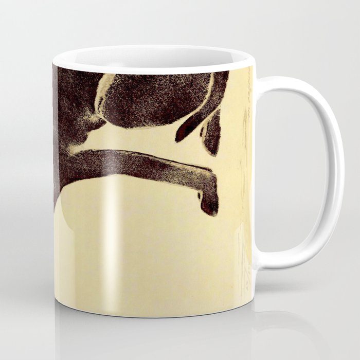 Aoyama Masaharu Black Skinny Cat Japanese Woodblock Print East Asian Art Coffee Mug Gallery Image 1