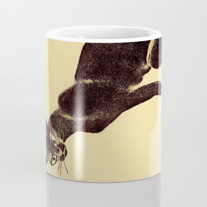 Aoyama Masaharu Black Skinny Cat Japanese Woodblock Print East Asian Art Coffee Mug Gallery Image 4