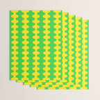 Vivid Ogee A-Go-Go Retro Pop Pattern Neon Green and Yellow Wrapping Paper Gallery Image 3