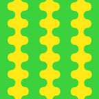Vivid Ogee A-Go-Go Retro Pop Pattern Neon Green and Yellow Coffee Mug Gallery Image 2
