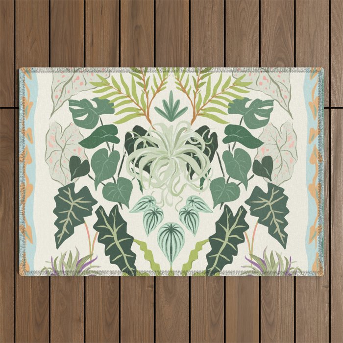 Greenery Garden Outdoor Rug Gallery Image 1