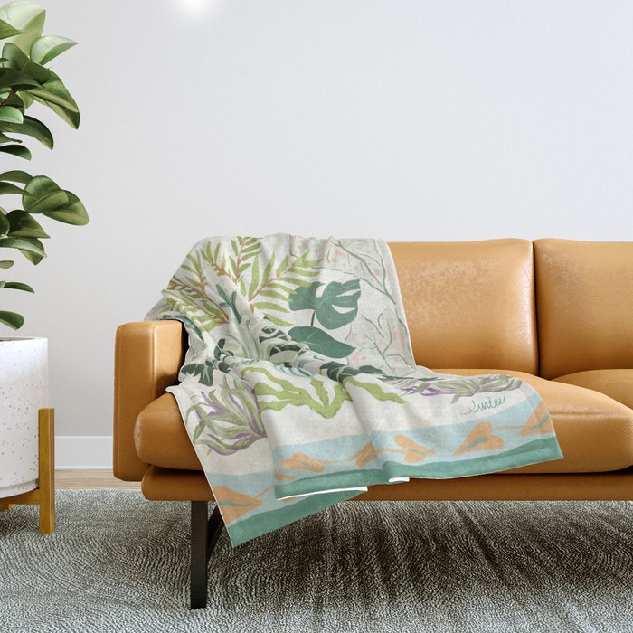 Greenery Garden Throw Blanket Gallery Image 1