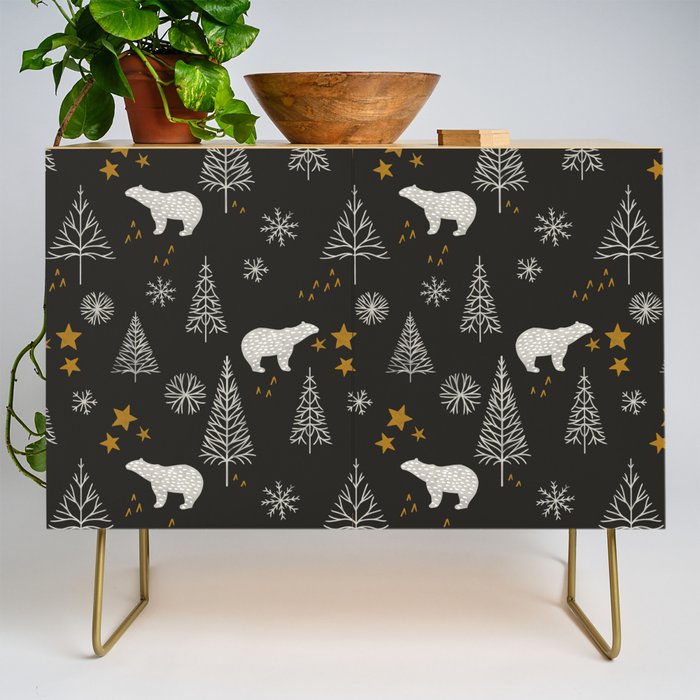 Modern Dark Christmas  Credenza Gallery Image 1