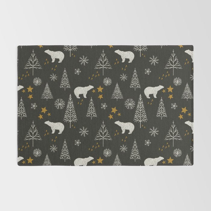 Modern Dark Christmas  Rug Gallery Image 2