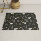 Modern Dark Christmas  Rug Gallery Image 1