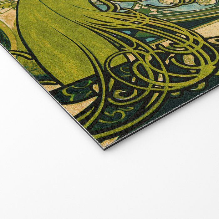 Emerald Green Vintage Astrology Poster | Alphonse Mucha  Welcome Mat Gallery Image 2