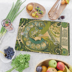 Emerald Green Vintage Astrology Poster | Alphonse Mucha  Cutting Board Gallery Image 2