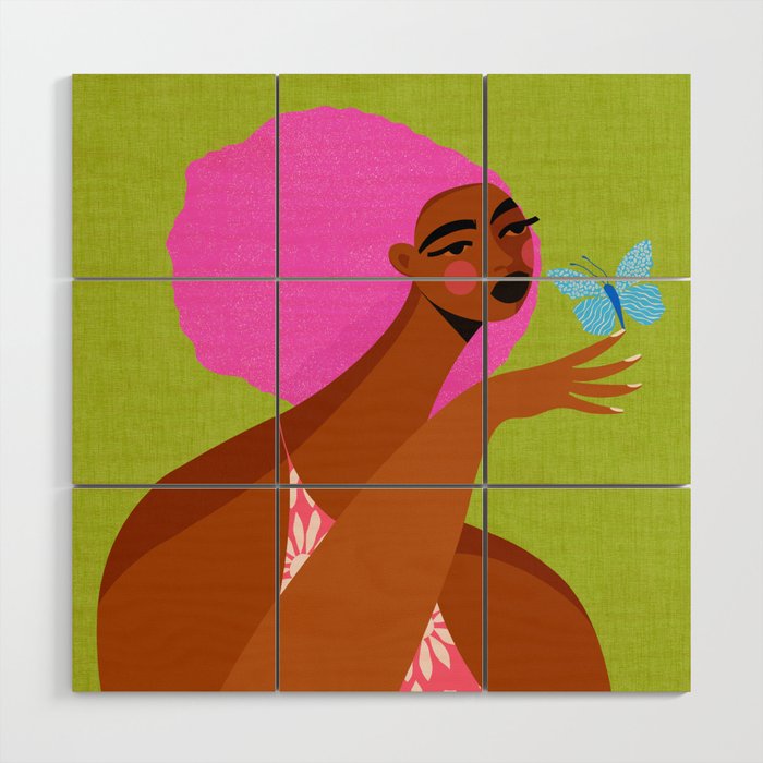 Butterfly Chats Wood Wall Art Gallery Image 1