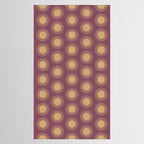 Boho Summer Sun Pattern XI Mauve and Neutral Yellow Tablecloth Gallery Image 2