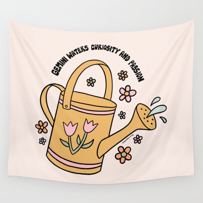 Gemini Watering Can Wall Tapestry Gallery Image 1