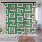 Vintage flower postage stamp pattern Wall Mural Gallery Image 1