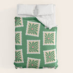 Vintage flower postage stamp pattern Duvet Cover Gallery Image 6