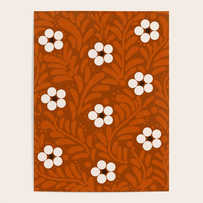 Mexican Olla Clay Orange Pottery  Mexican Modern Design Poster Gallery Image 4