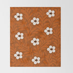 Mexican Olla Clay Orange Pottery  Mexican Modern Design Throw Blanket Gallery Image 2