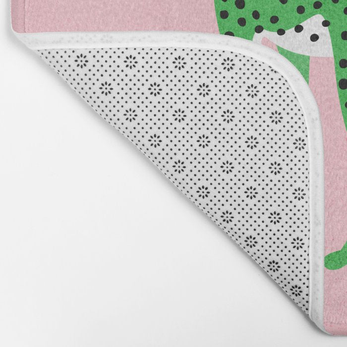 The Stare 2: Tropical Green Cheetah Edition Bath Mat Gallery Image 2