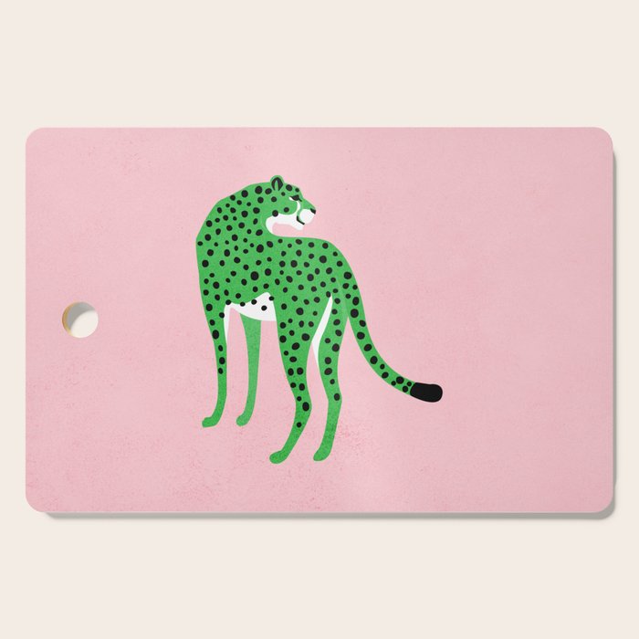 The Stare 2: Tropical Green Cheetah Edition Cutting Board Gallery Image 1