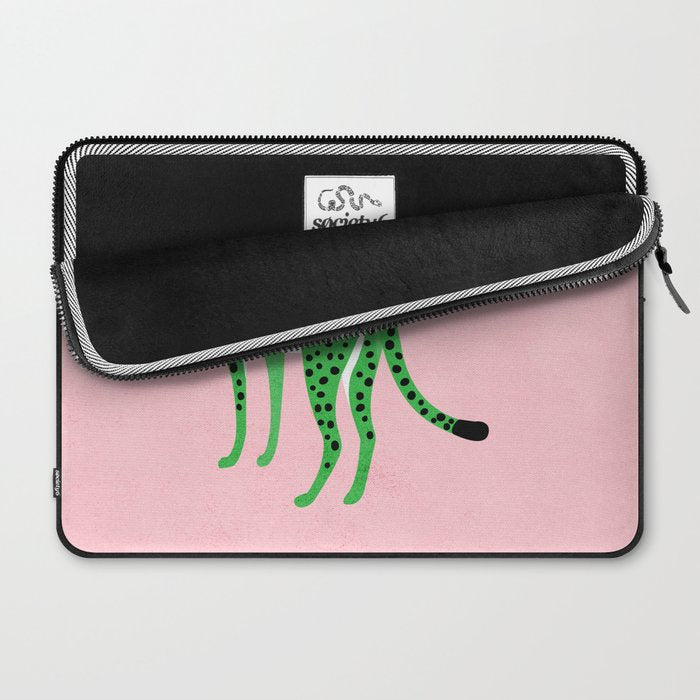 The Stare 2: Tropical Green Cheetah Edition Laptop Sleeve Gallery Image 2
