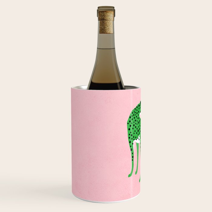 The Stare 2: Tropical Green Cheetah Edition Wine Chiller Gallery Image 2