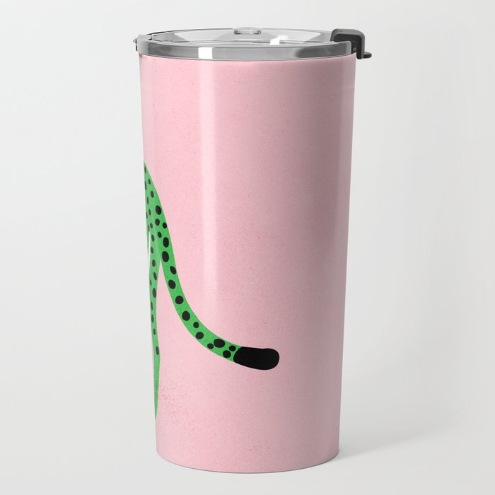 The Stare 2: Tropical Green Cheetah Edition Travel Mug Gallery Image 2