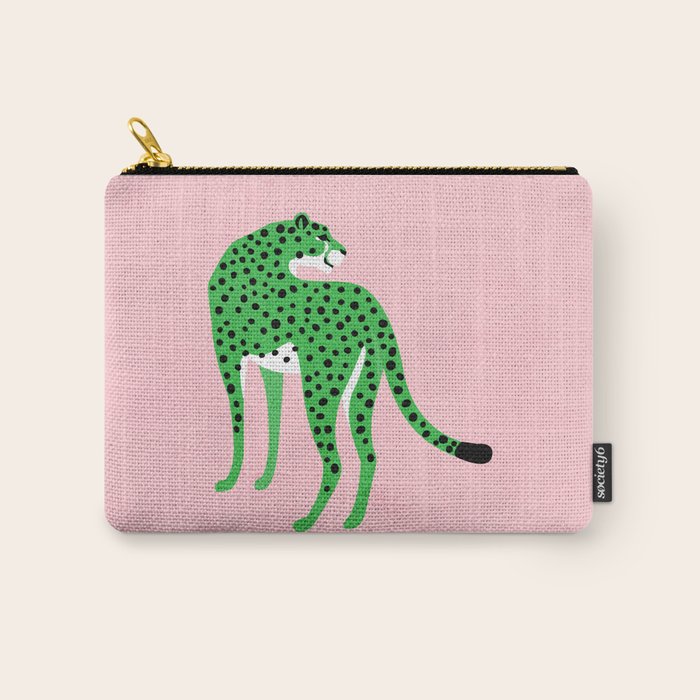 The Stare 2: Tropical Green Cheetah Edition Carry All Pouch Gallery Image 1