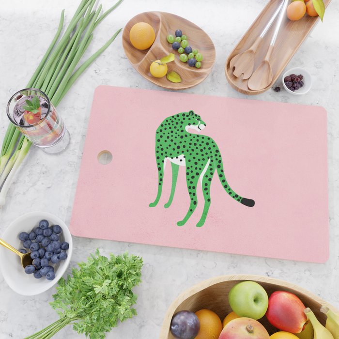 The Stare 2: Tropical Green Cheetah Edition Cutting Board Gallery Image 2