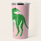 The Stare 2: Tropical Green Cheetah Edition Travel Mug Gallery Image 1