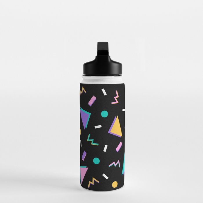 Memphis pattern 104 - 80s / 90s Retro Water Bottle Gallery Image 3